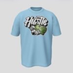 HUSTLE-Light Bue-Shirt-Size-M